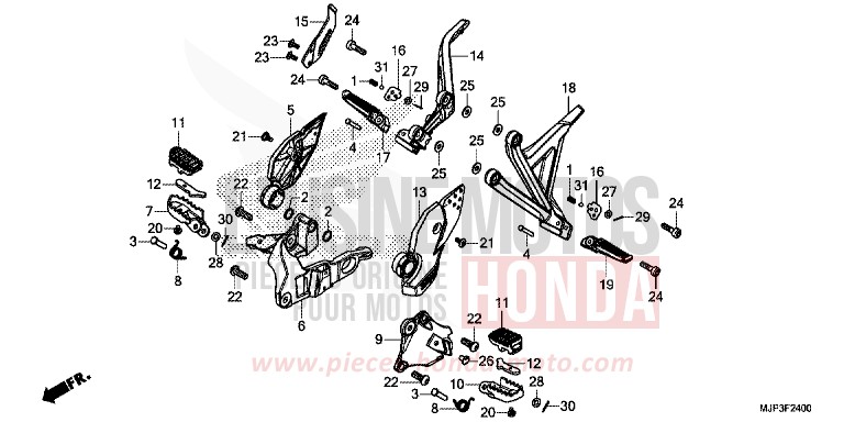 STUFE von Africa Twin CANDY PROMINENCE RED (R342) von 2017